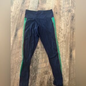 Tory Sport Sculpt side-striped leggings in Tory Navy/Evergreen